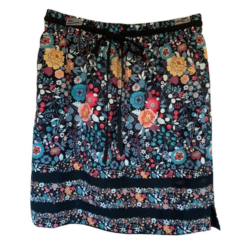 Loft Whimsical Floral Mini Skirt Fairycore Boho Bohemian 70's Pockets Medium